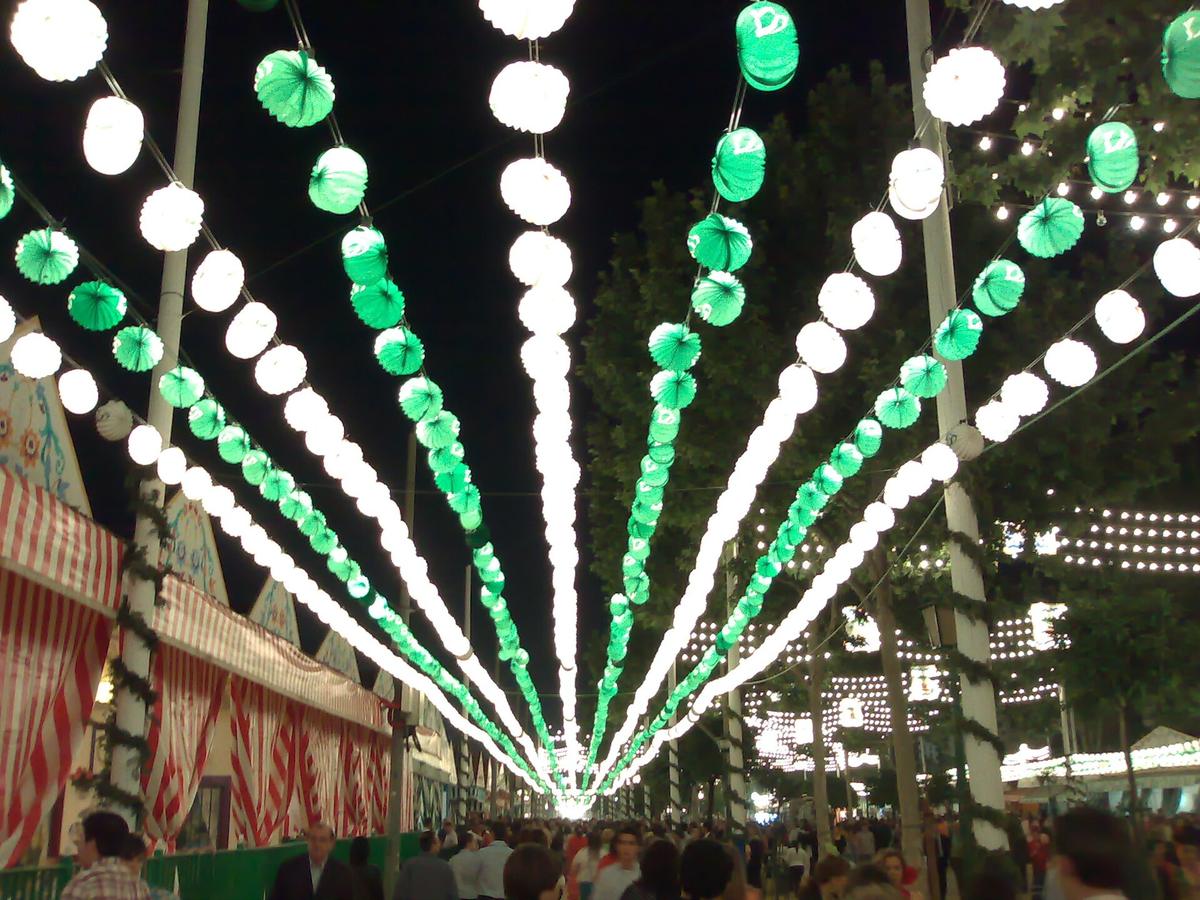 farolillos Feria Sevilla noche